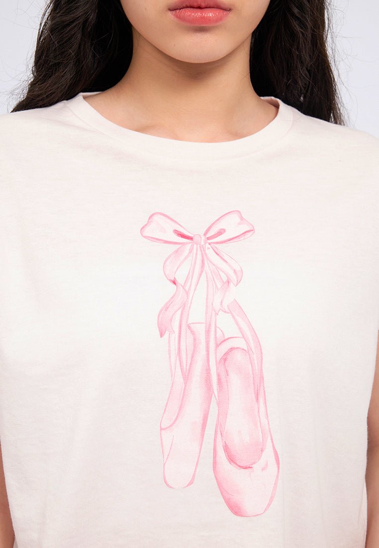 Short Sleeve Graphic Crop T-Shirt