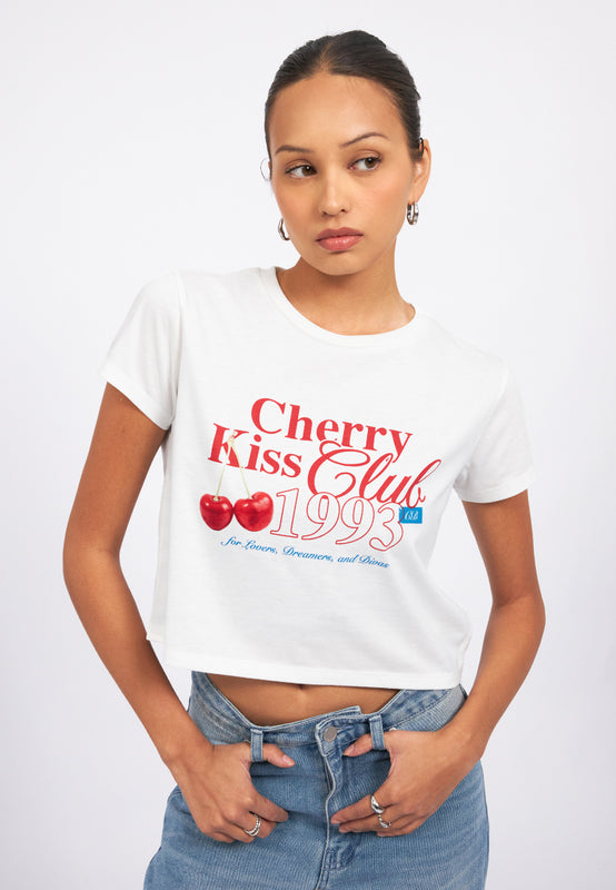 Short Sleeve Graphic Crop T-Shirt
