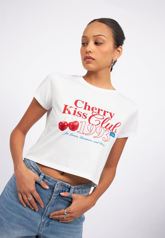 Short Sleeve Graphic Crop T-Shirt