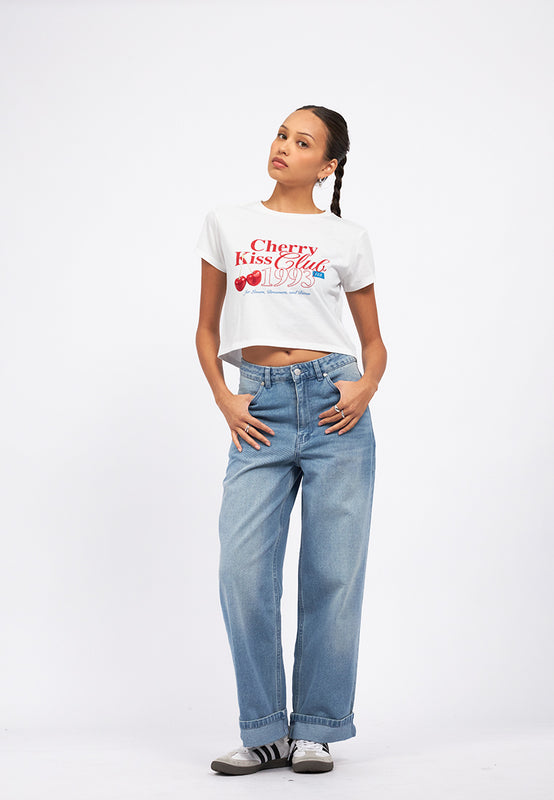 Short Sleeve Graphic Crop T-Shirt