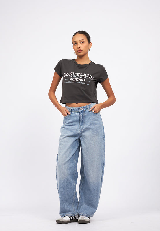 Short Sleeve Graphic Crop T-Shirt