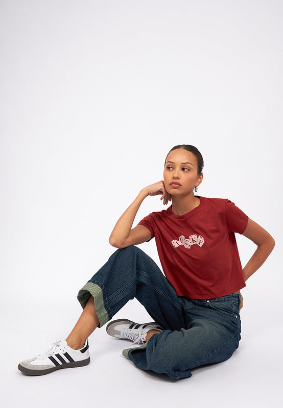 Short Sleeve Graphic Crop T-Shirt