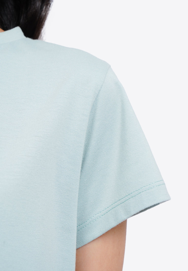 Short Sleeve Basic Crop T-Shirt