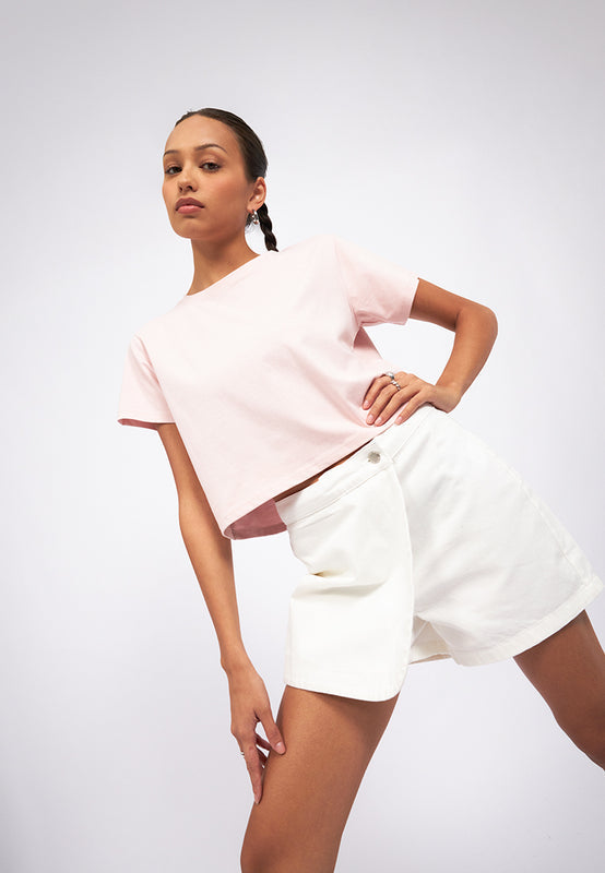 Basic Short Sleeve Crop T-Shirt