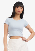 Short Sleeve Rib Crop T-Shirt