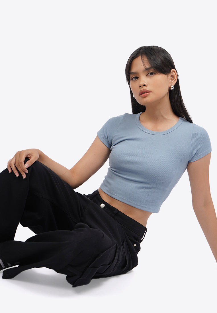 Short Sleeve Ribbed T-Shirt