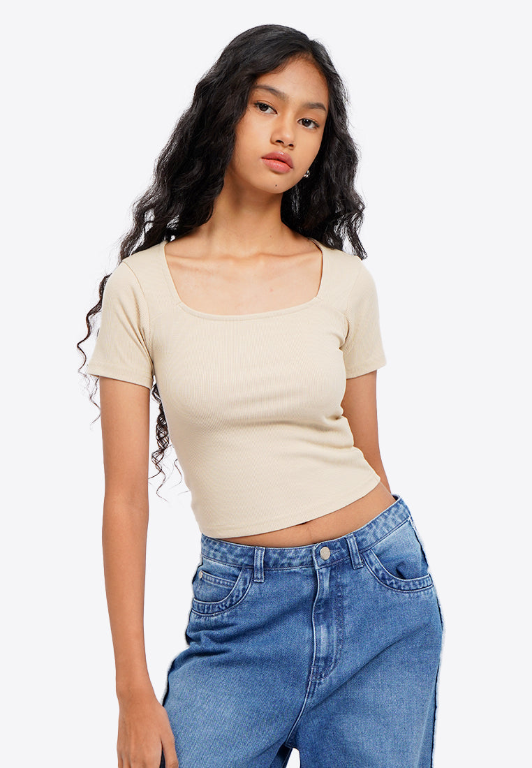Basic Square Neck T-Shirt