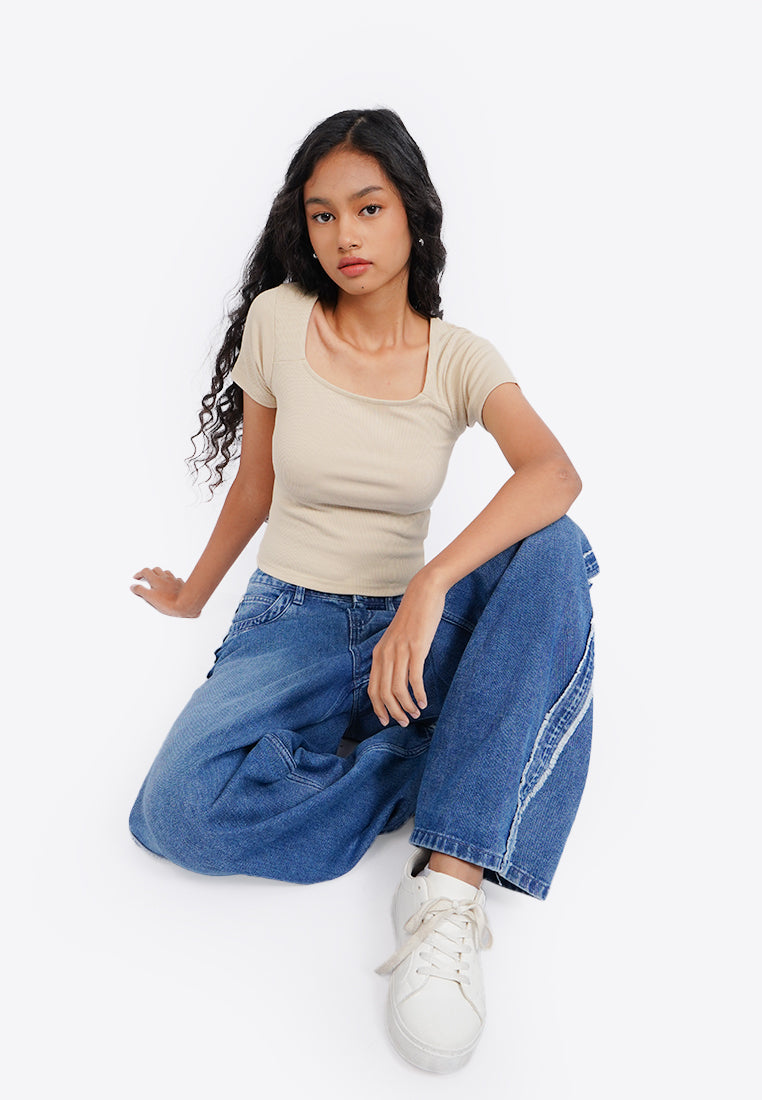 Basic Square Neck T-Shirt