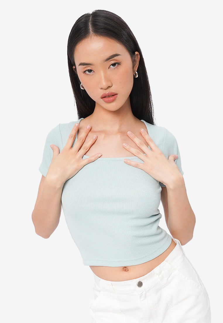 Basic Square Neck T-Shirt