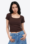 Square Neck Basic T-Shirt