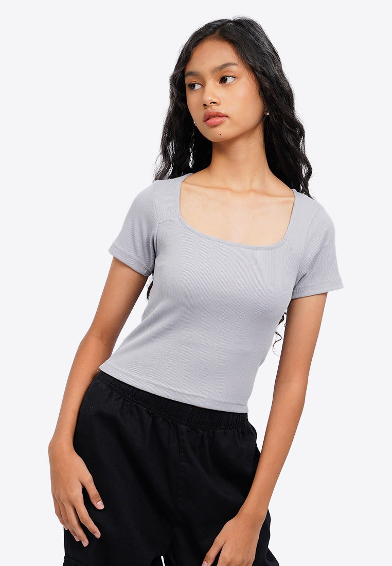 Basic Square Neck T-Shirt