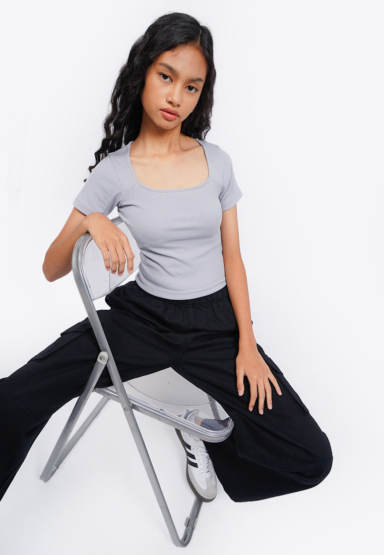 Basic Square Neck T-Shirt
