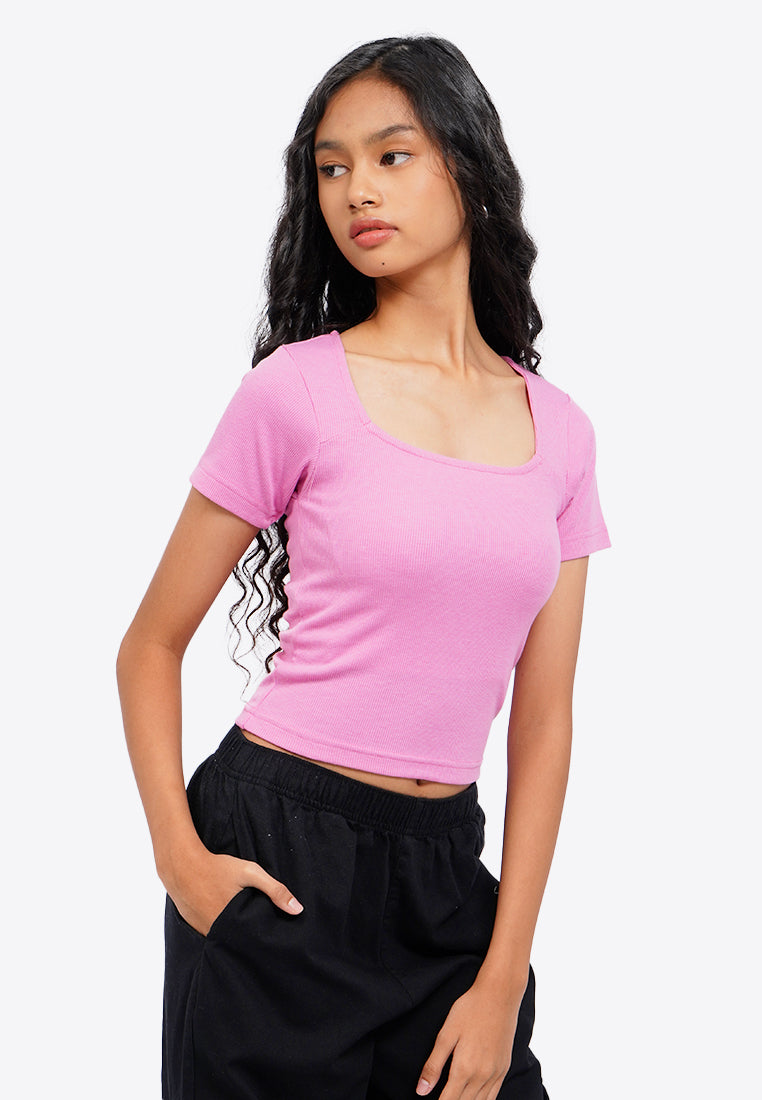 Basic Square Neck T-Shirt