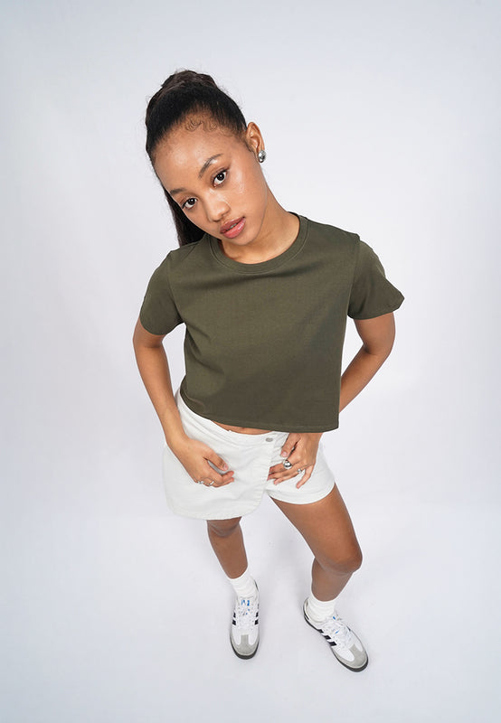 Short Sleeve Crop Boxy T-Shirt