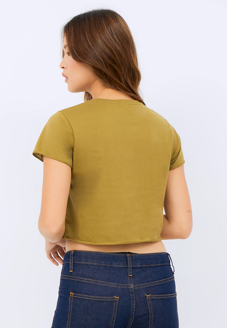 Round Neck Crop T-shirt
