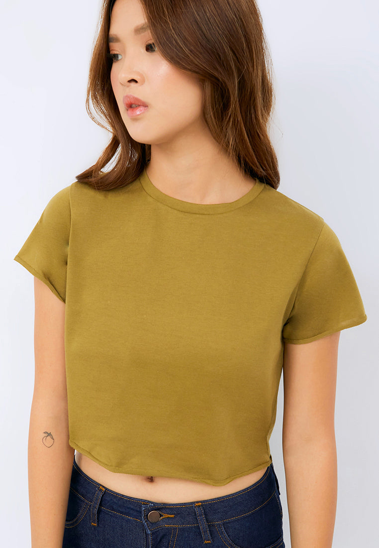 Round Neck Crop T-shirt