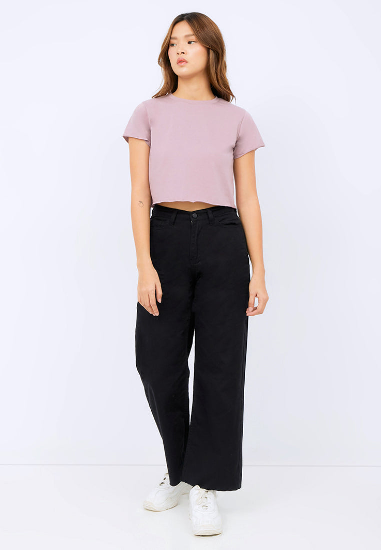 Round Neck Crop T-shirt