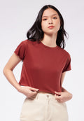 Crop T-shirt with Raw Edge
