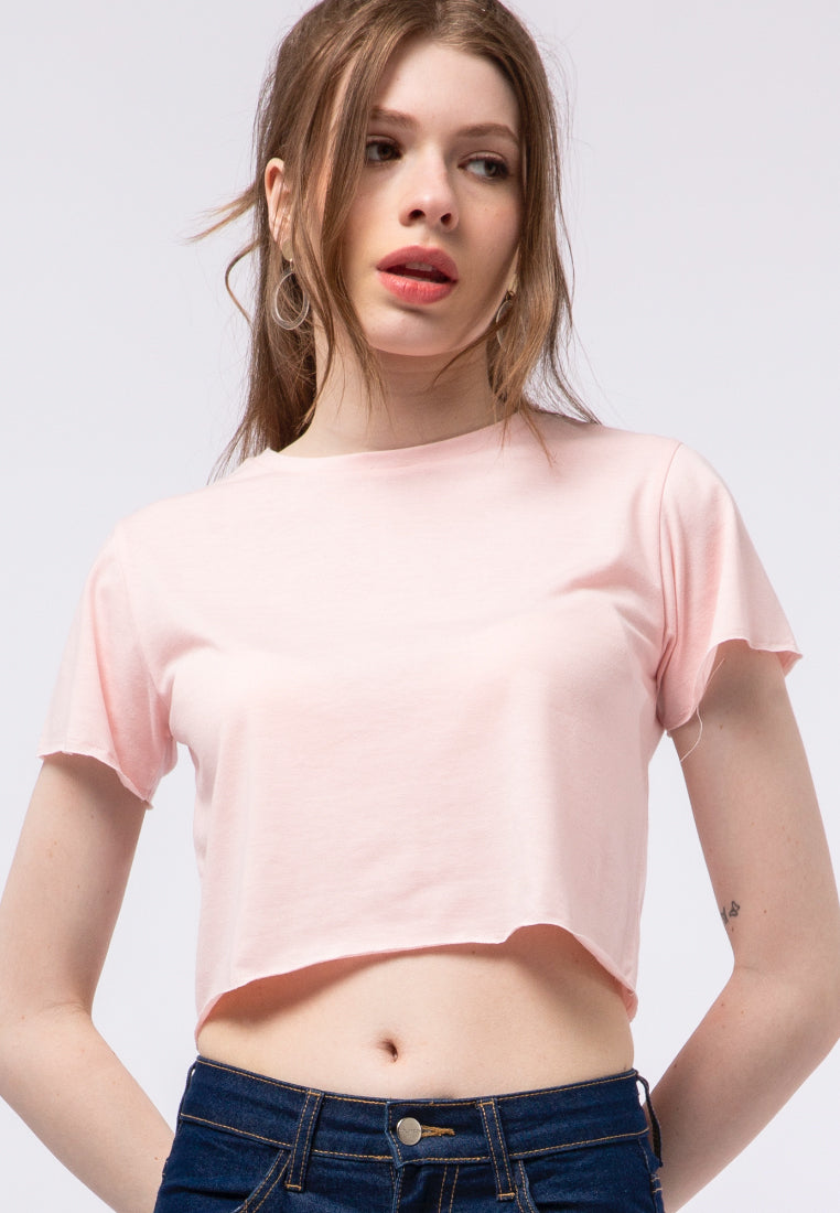 Basic Crop Short Sleeve T-shirt