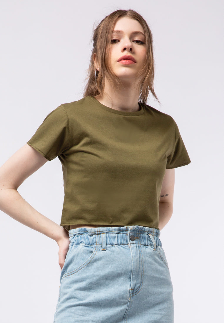 Basic Crop Short Sleeve T-shirt