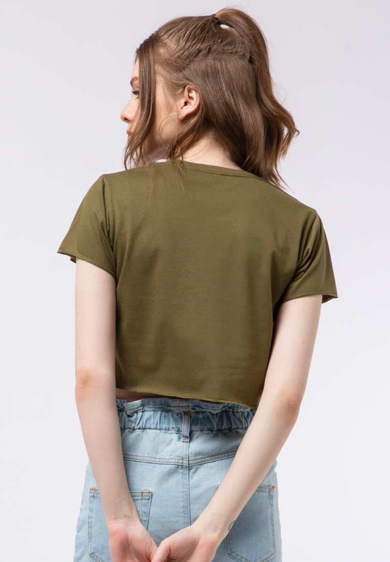 Basic Crop Short Sleeve T-shirt