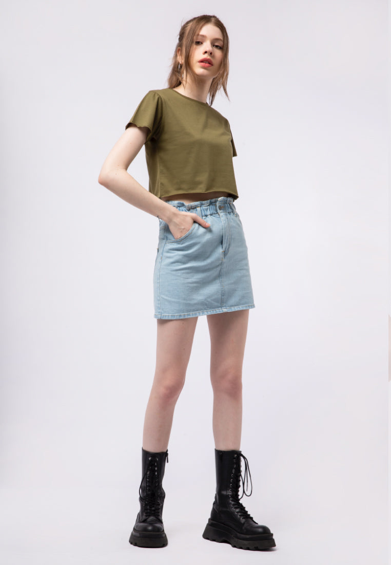 Basic Crop Short Sleeve T-shirt