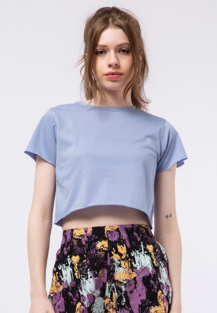 Basic Crop Short Sleeve T-shirt
