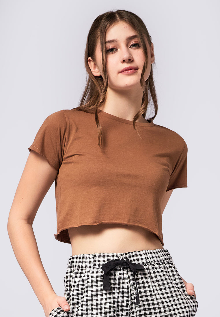 Basic Short Sleeve Crop T-Shirt