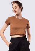 Basic Short Sleeve Crop T-Shirt