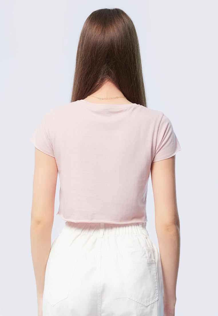 Basic Short Sleeve Crop T-shirt