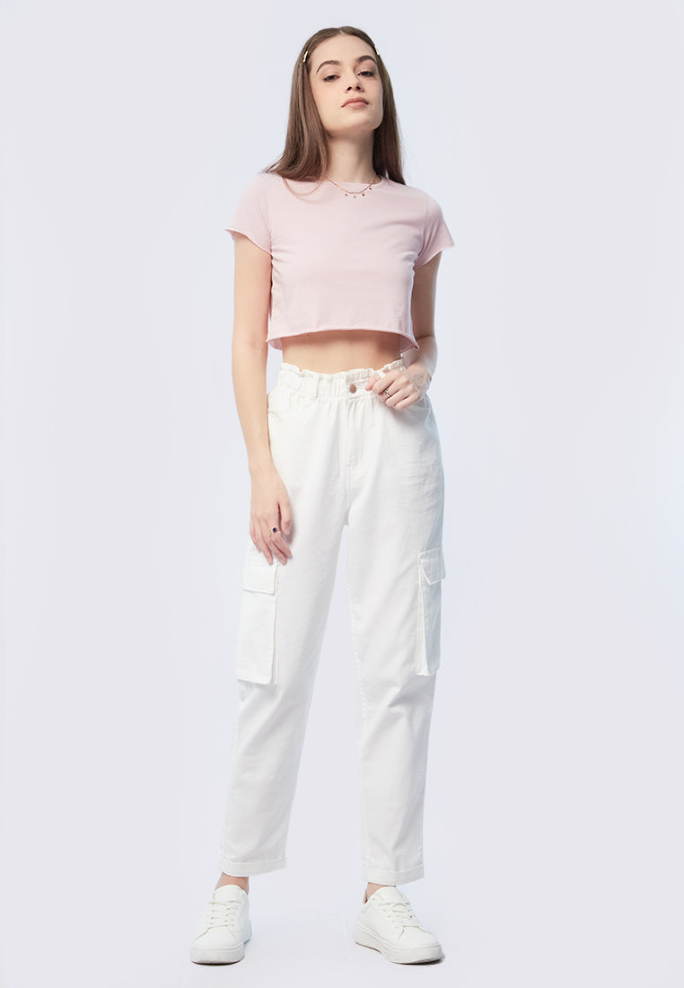 Basic Short Sleeve Crop T-shirt