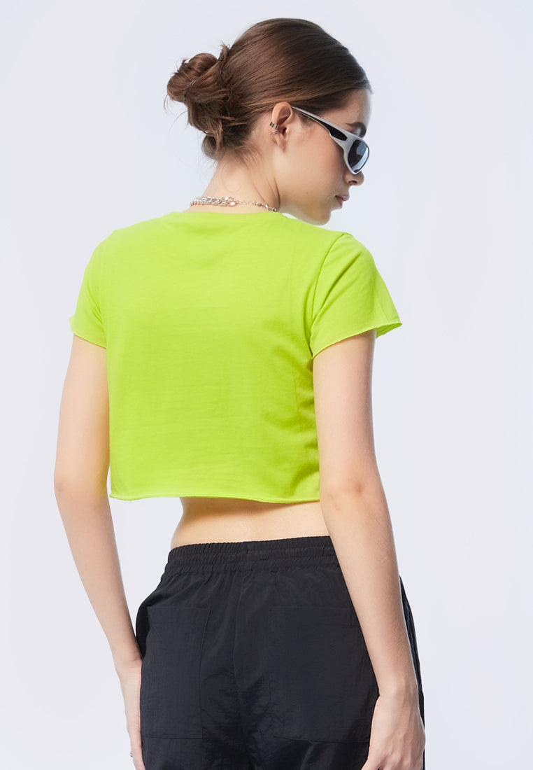 Basic Short Sleeve Crop T-shirt