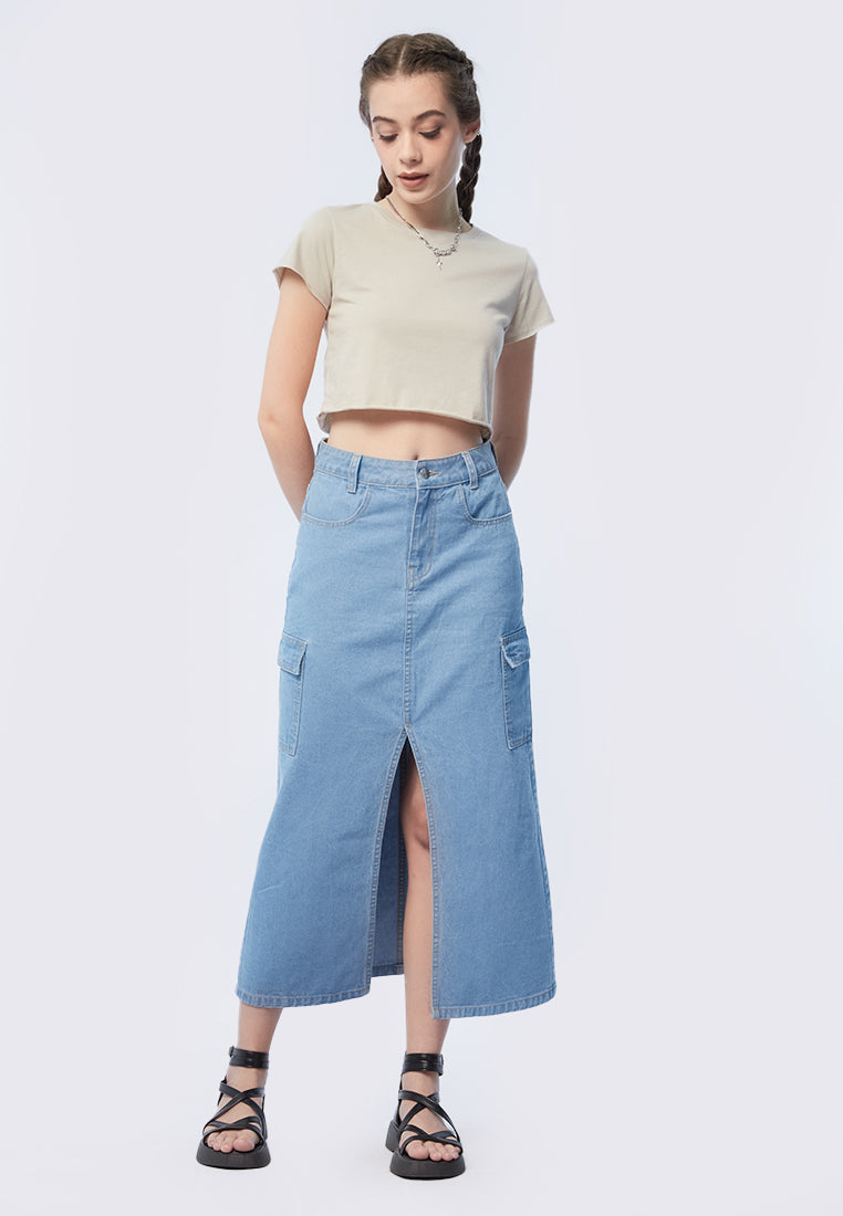 Basic Short Sleeve Crop T-shirt