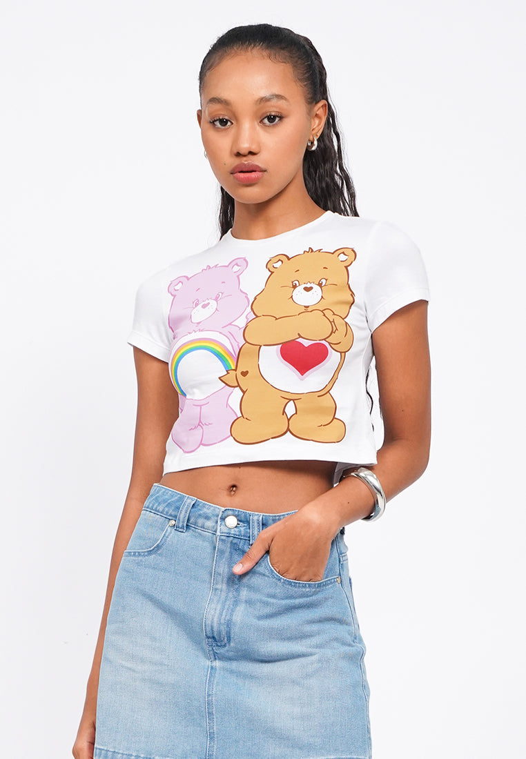 Care Bears Fitted Graphic Crop T-Shirt