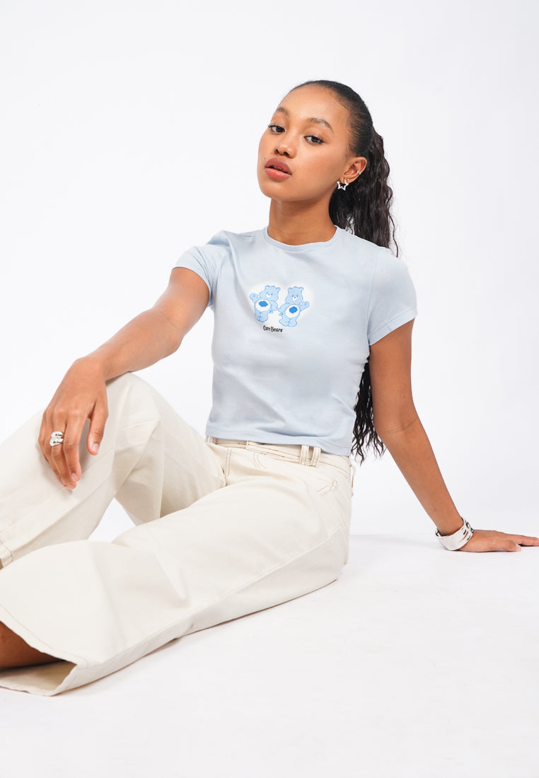 Care Bears Fitted Graphic Crop T-Shirt