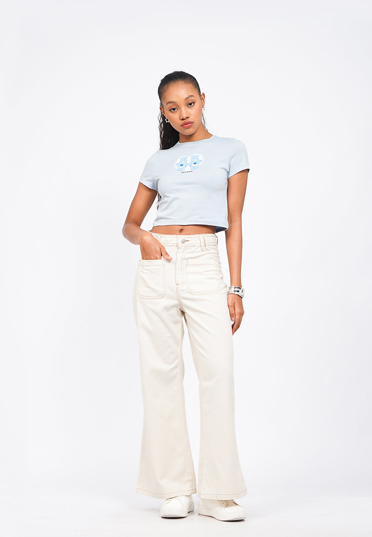 Care Bears Fitted Graphic Crop T-Shirt