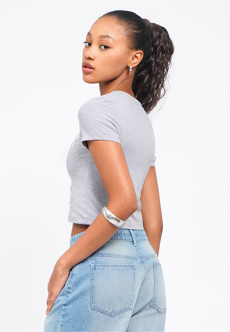 Care Bears Fitted Graphic Crop T-Shirt