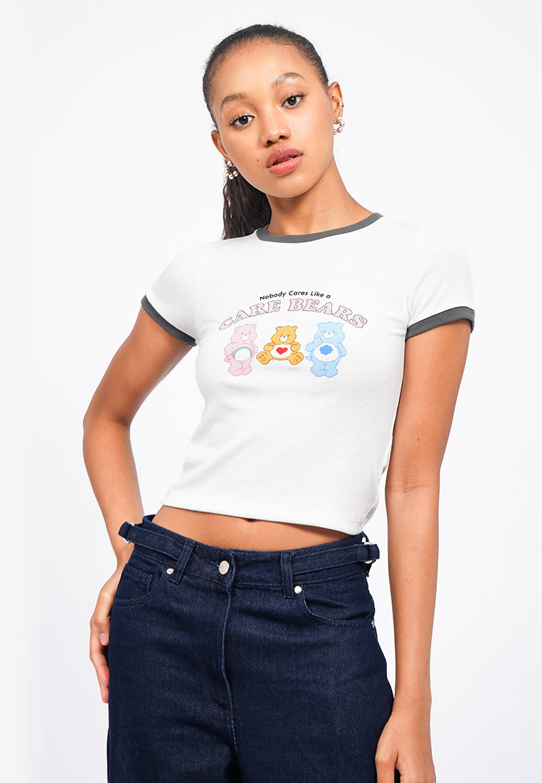 Care Bears Contrast Hem Crop T-Shirt