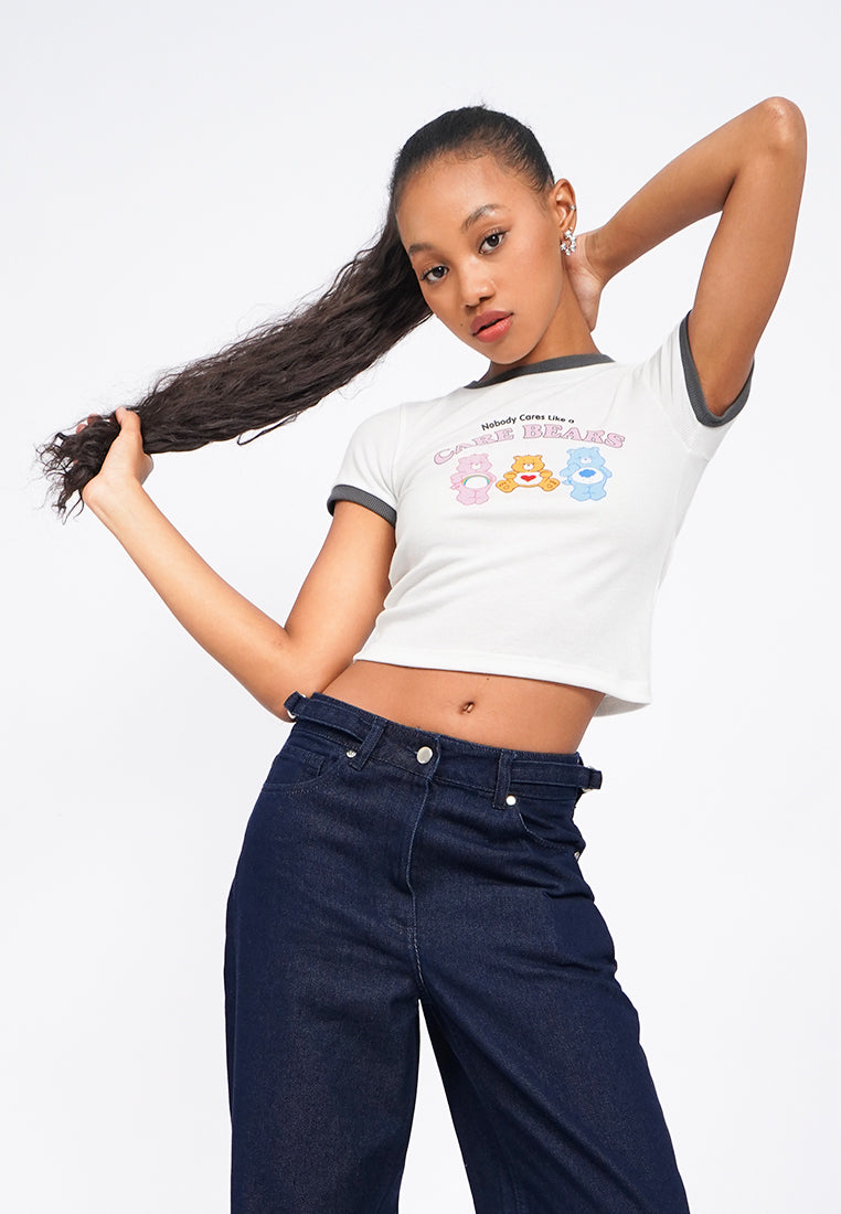 Care Bears Contrast Hem Crop T-Shirt