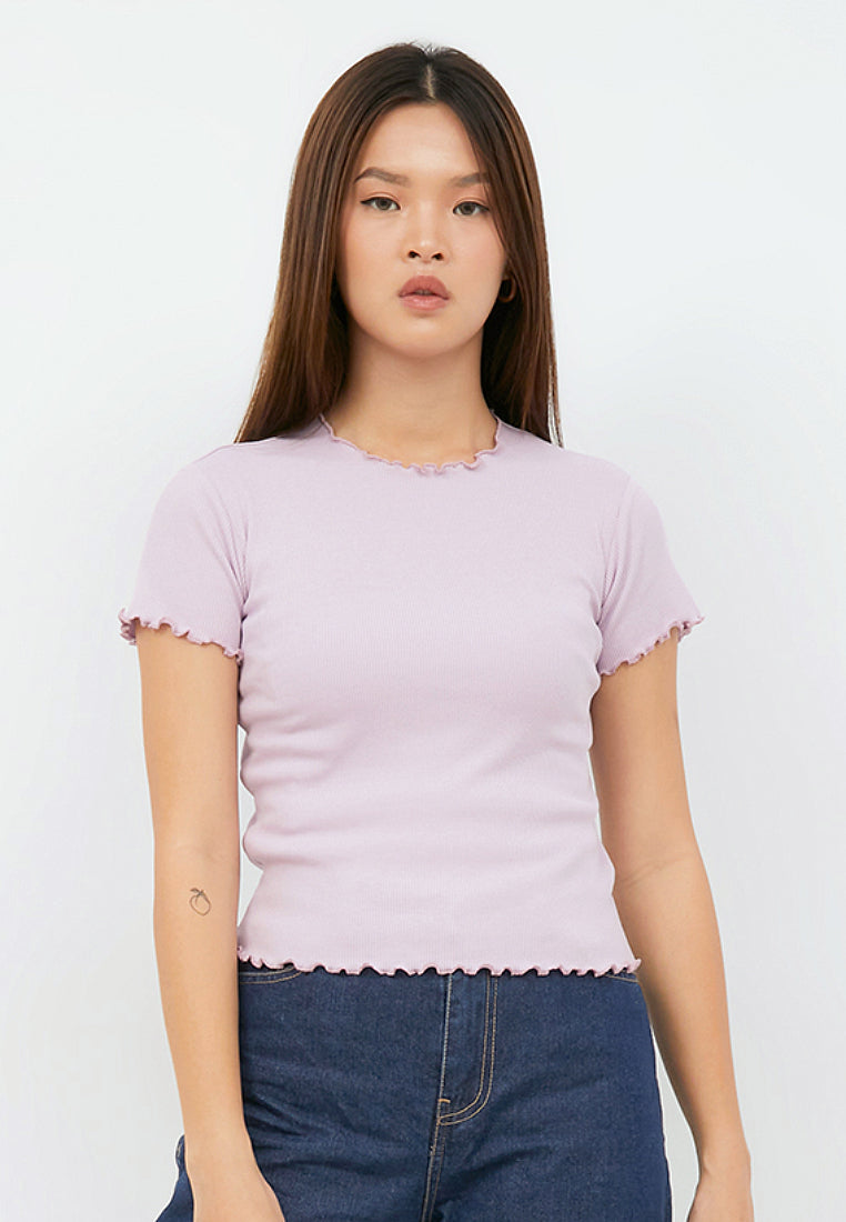Round Neck Rib T-shirt