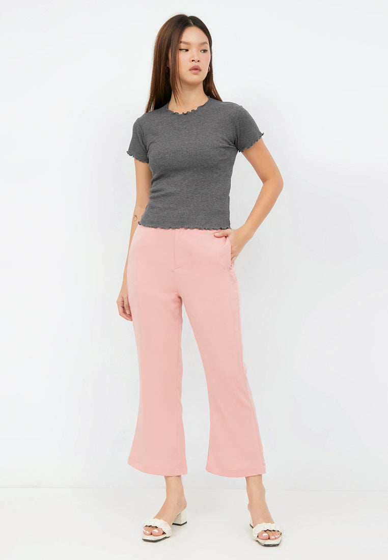 Round Neck Rib T-shirt