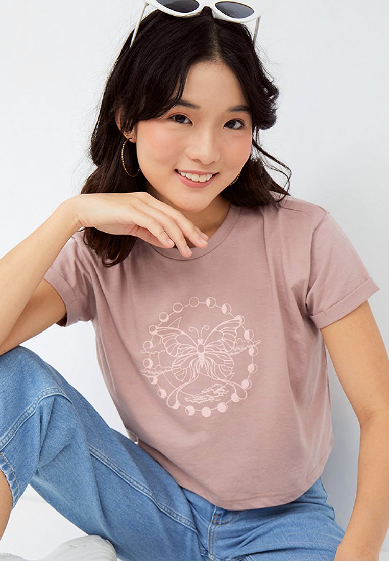Graphic Boxy Crop T-shirt