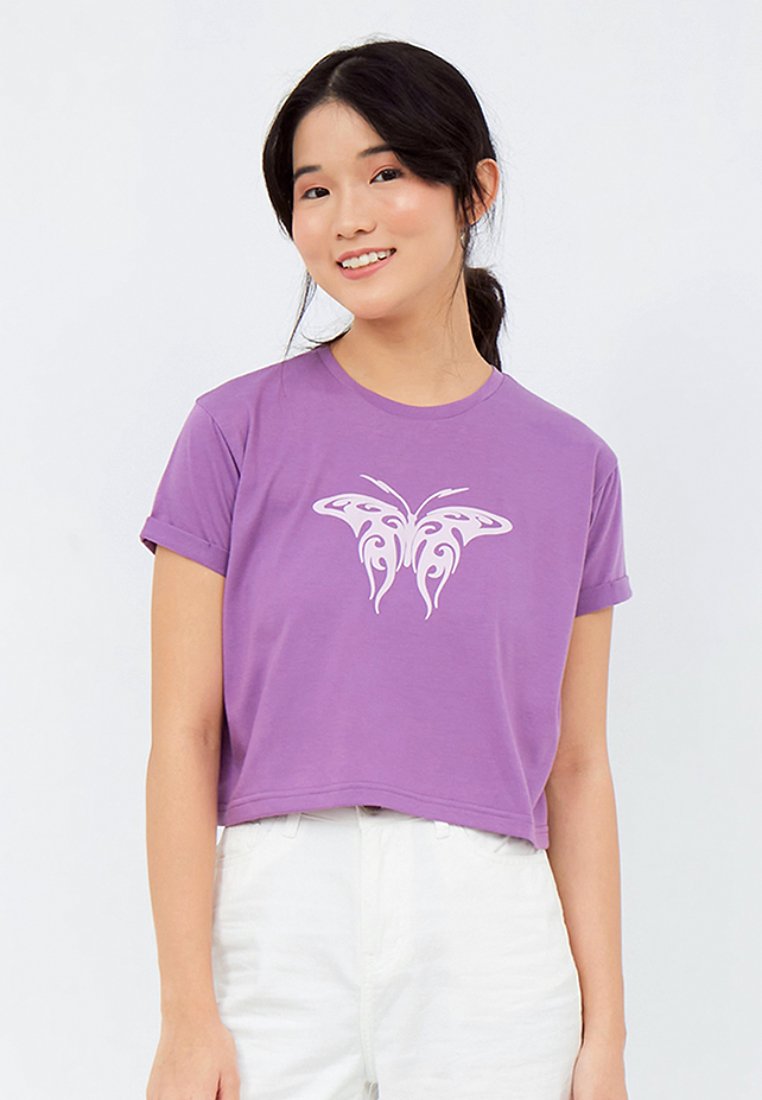 Graphic Boxy Crop T-shirt