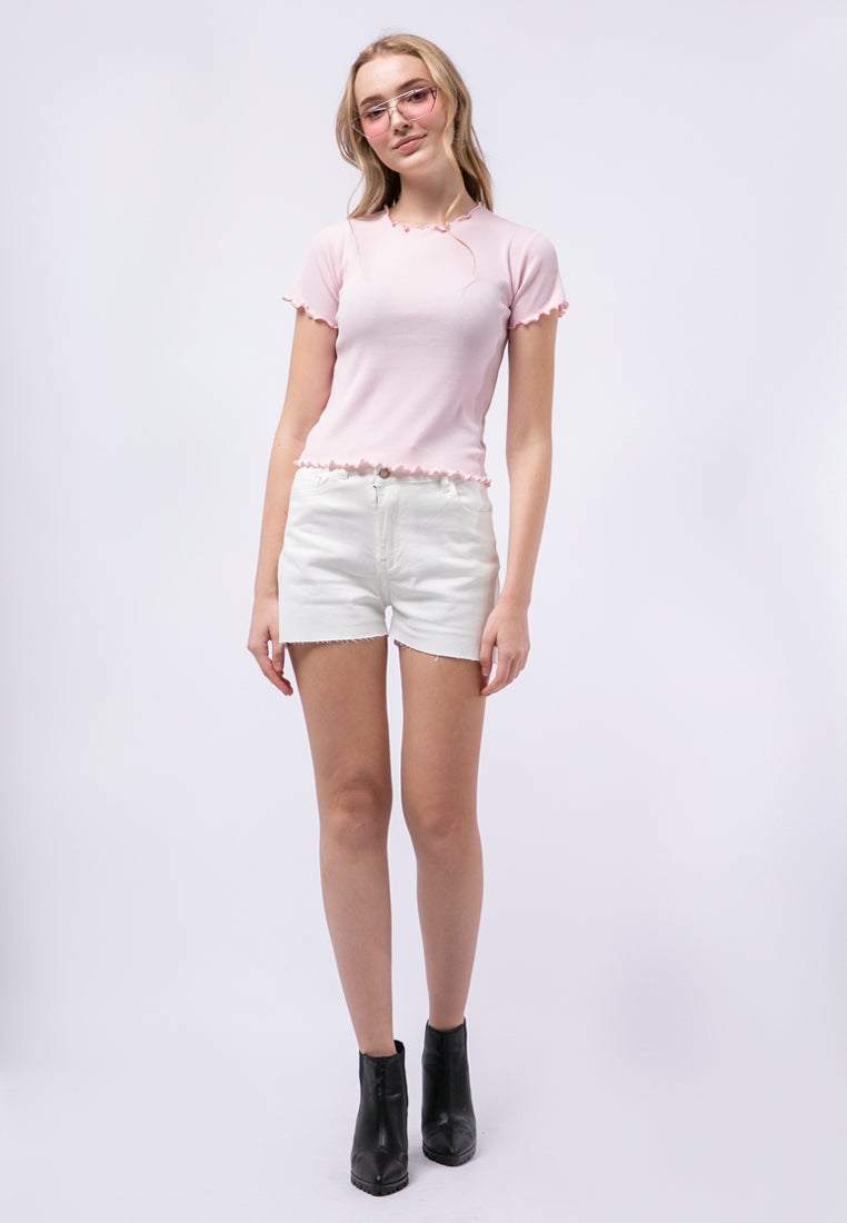 Crop Top with Frill Details