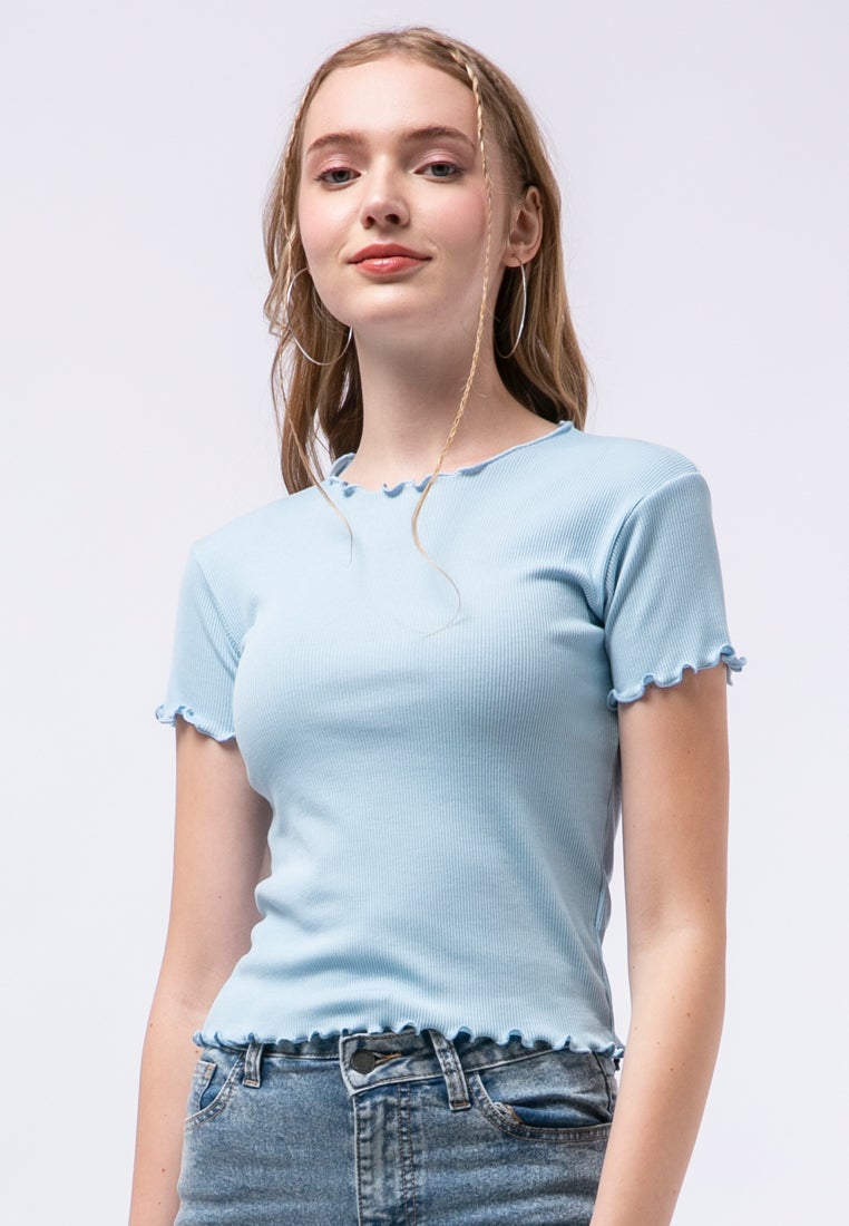 Crop Top with Frill Details