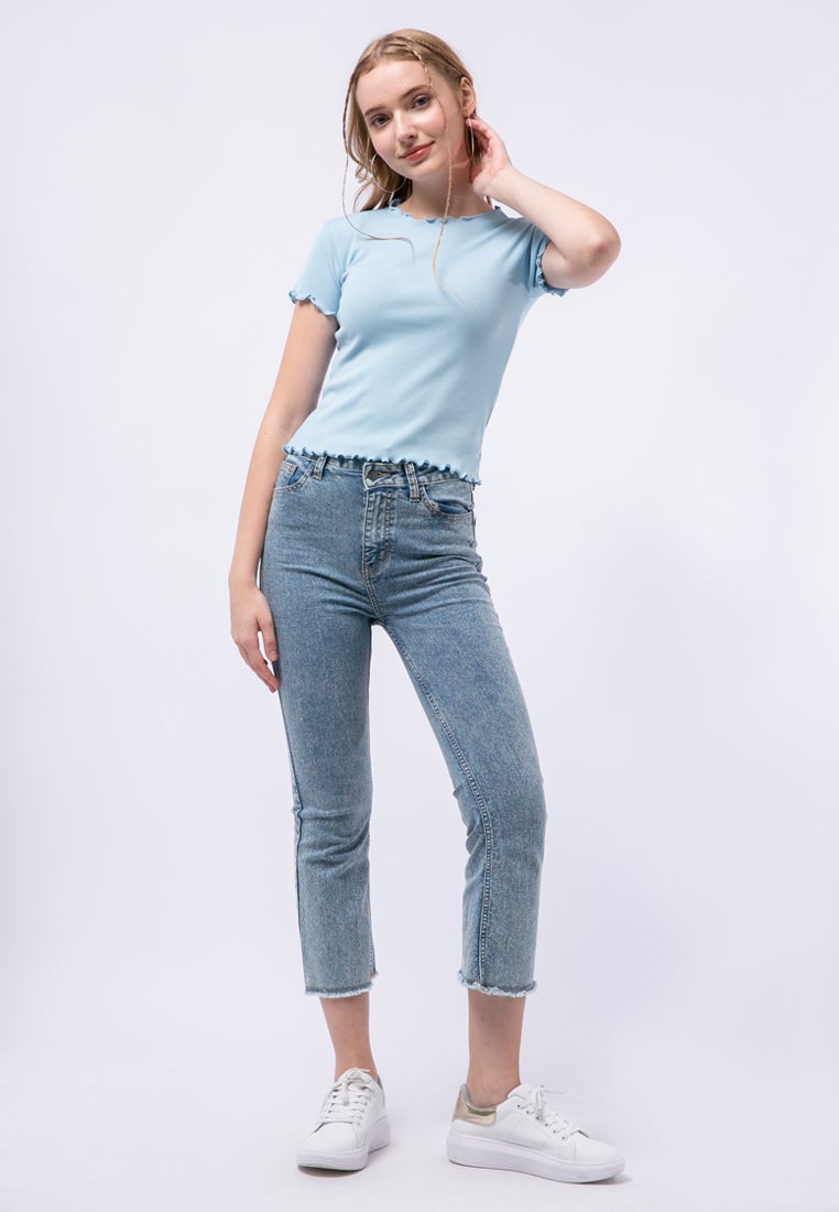 Crop Top with Frill Details