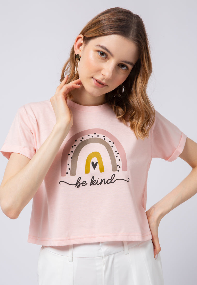 Graphic Short Sleeve Crop T-shirt