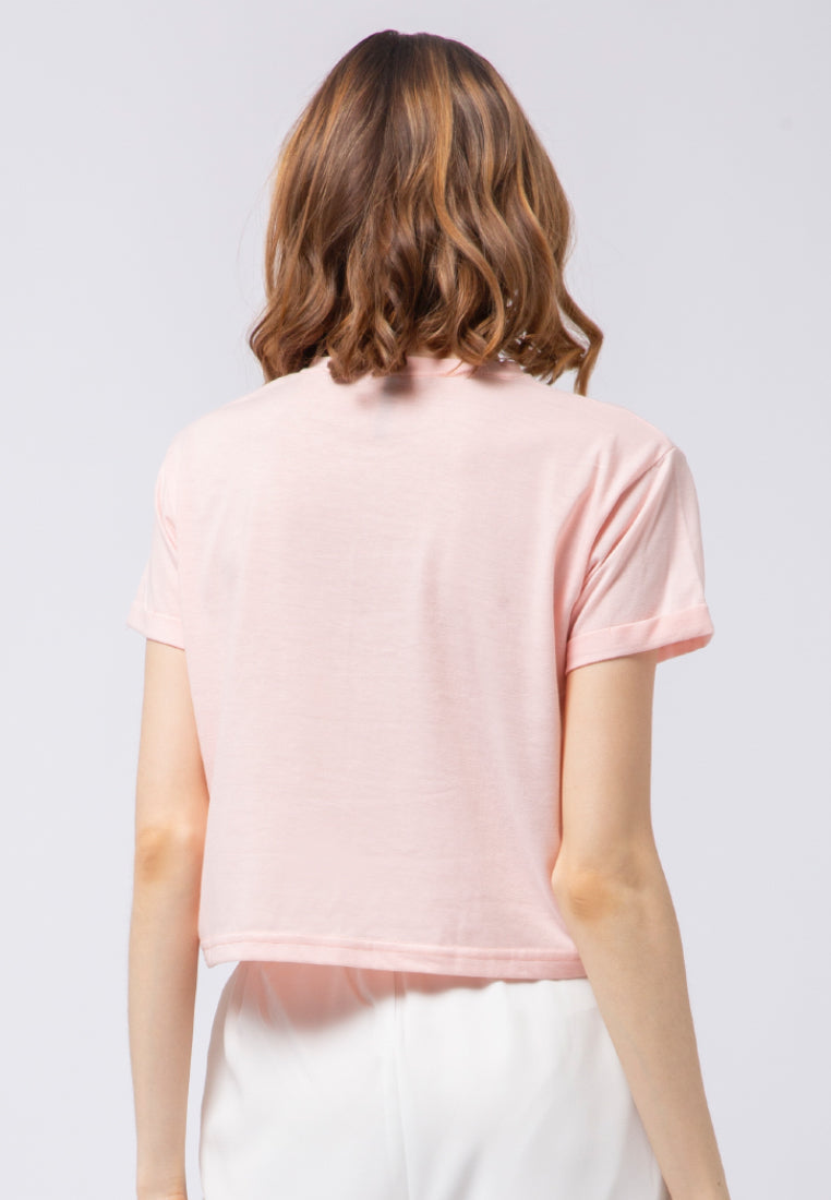 Graphic Short Sleeve Crop T-shirt
