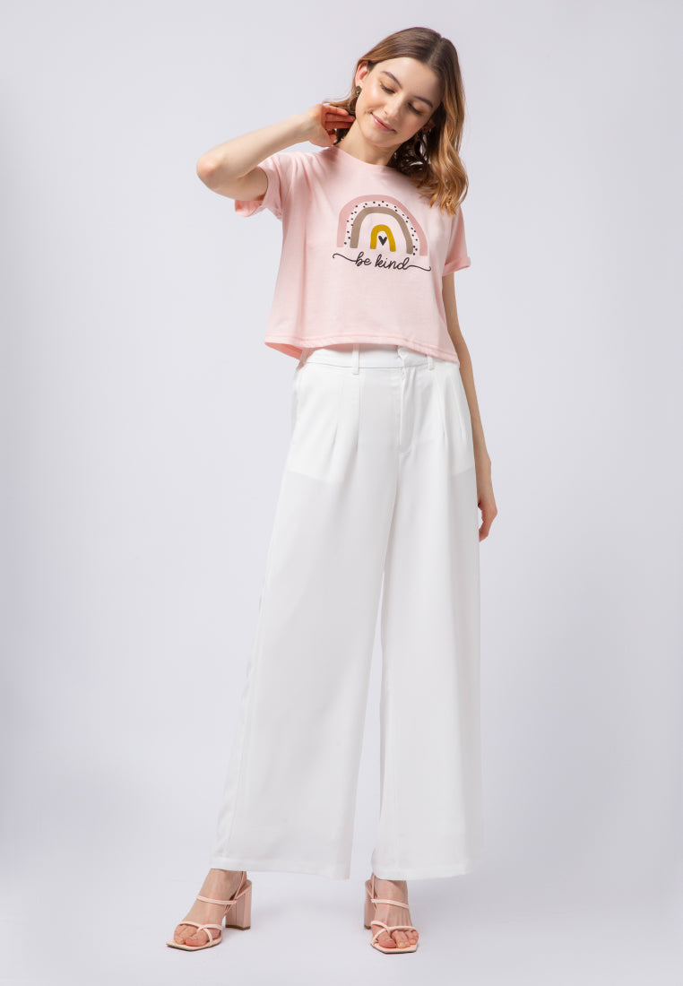 Graphic Short Sleeve Crop T-shirt
