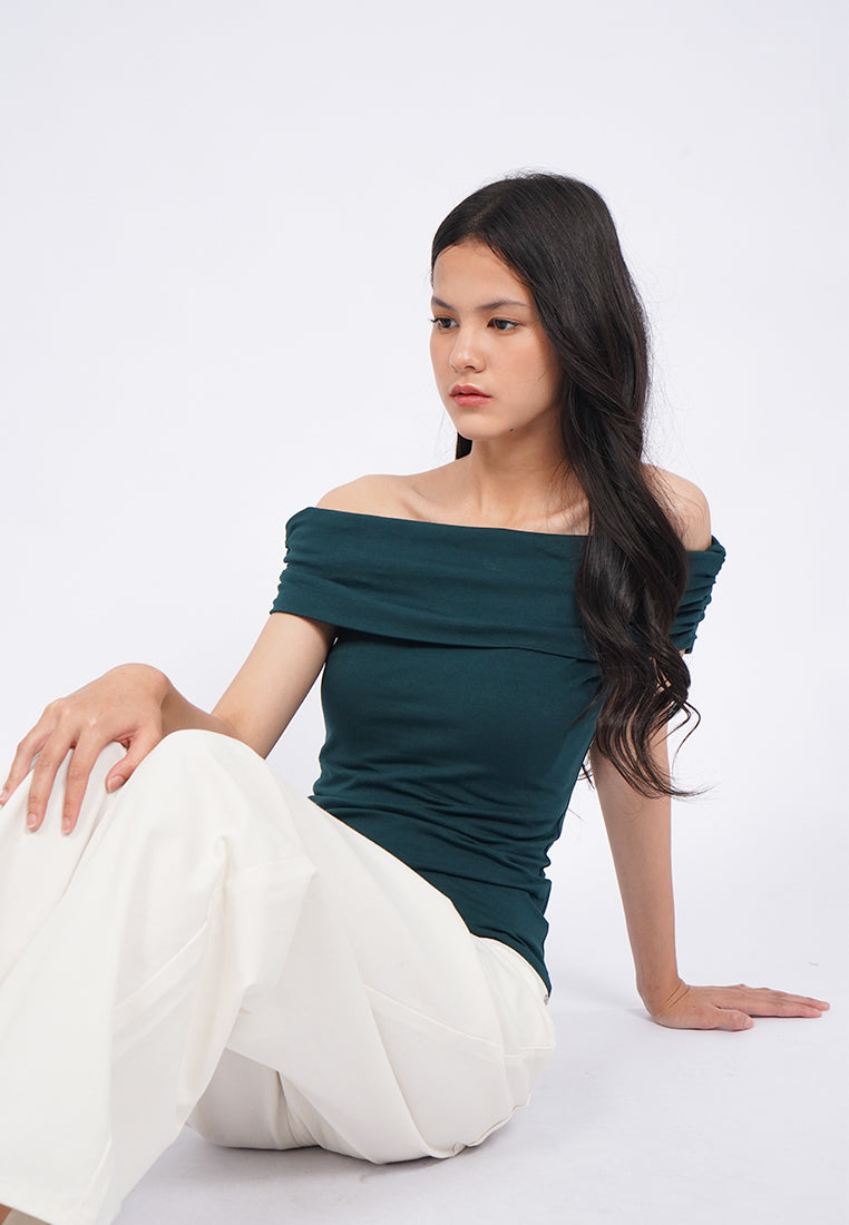Gathered Off Shoulder Top